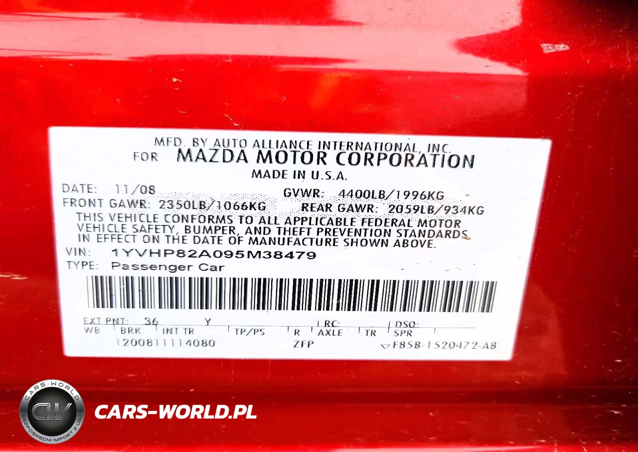 2009 Mazda 6 I VIN:1YVHP82A095M38479 - 12