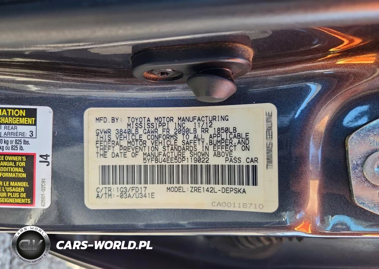 2013 Toyota Corolla S VIN:5YFBU4EE5DP119022 - 12