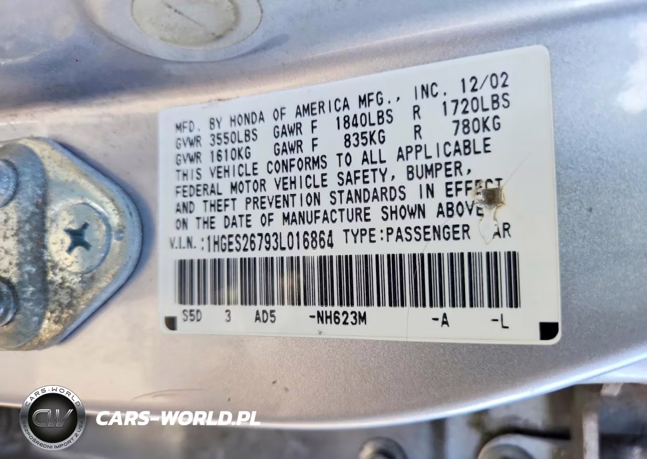 2003 Honda Civic Ex VIN:1HGES26793L016864 - 12