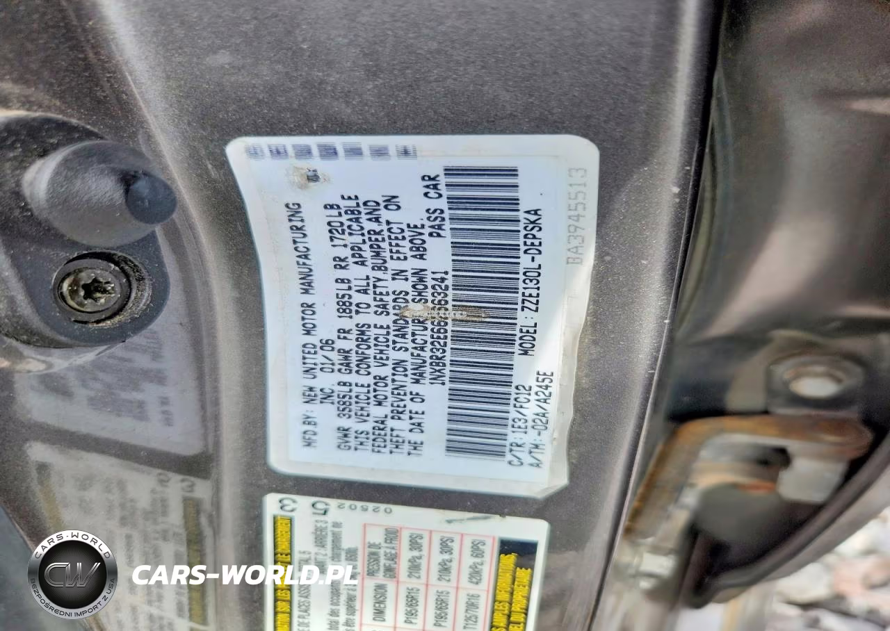 2006 Toyota Corolla S VIN:1NXBR32E66Z663241 - 12