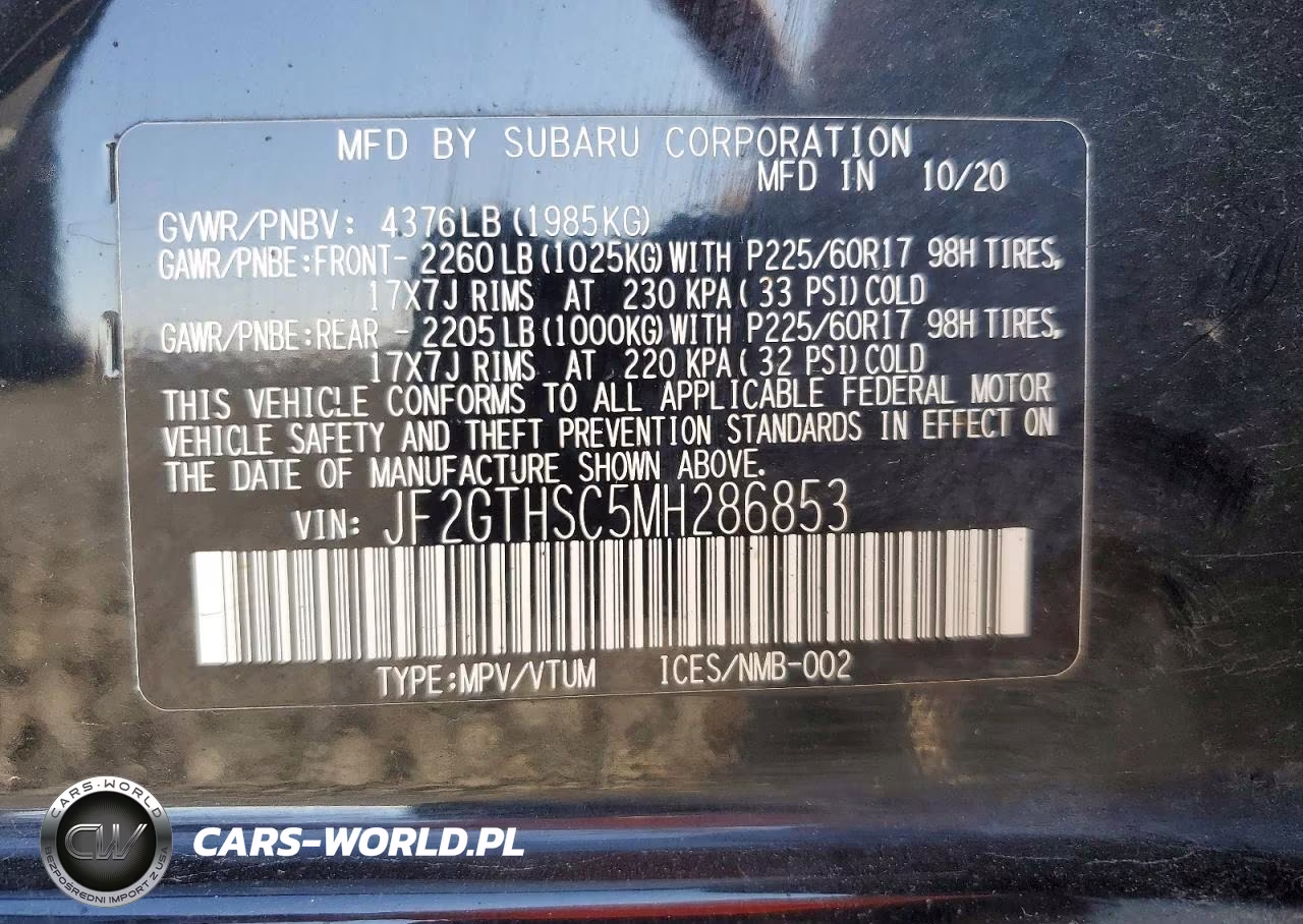 2021 Subaru Crosstrek Sport VIN:JF2GTHSC5MH286853 - 13