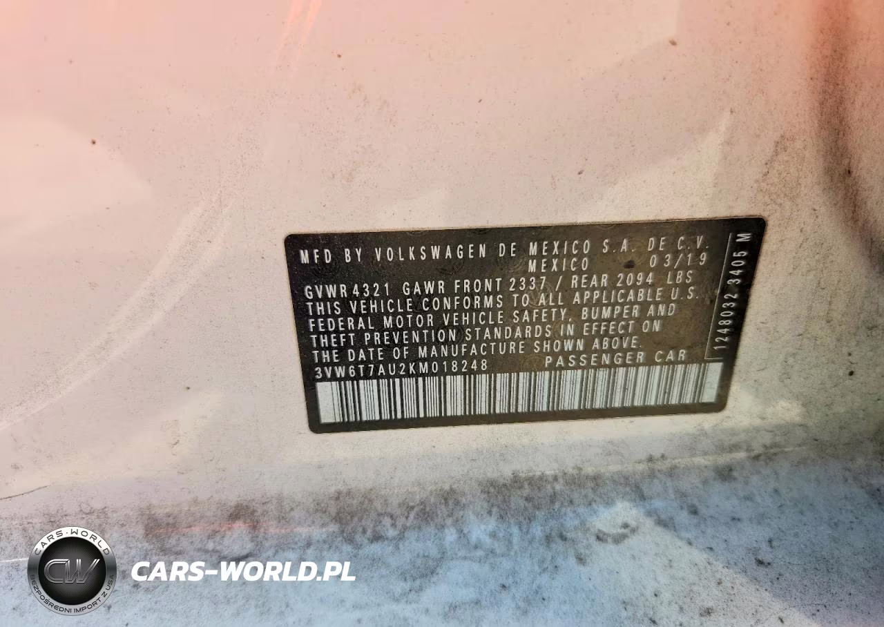 2019 Volkswagen Gti S VIN:3VW6T7AU2KM018248 - 12