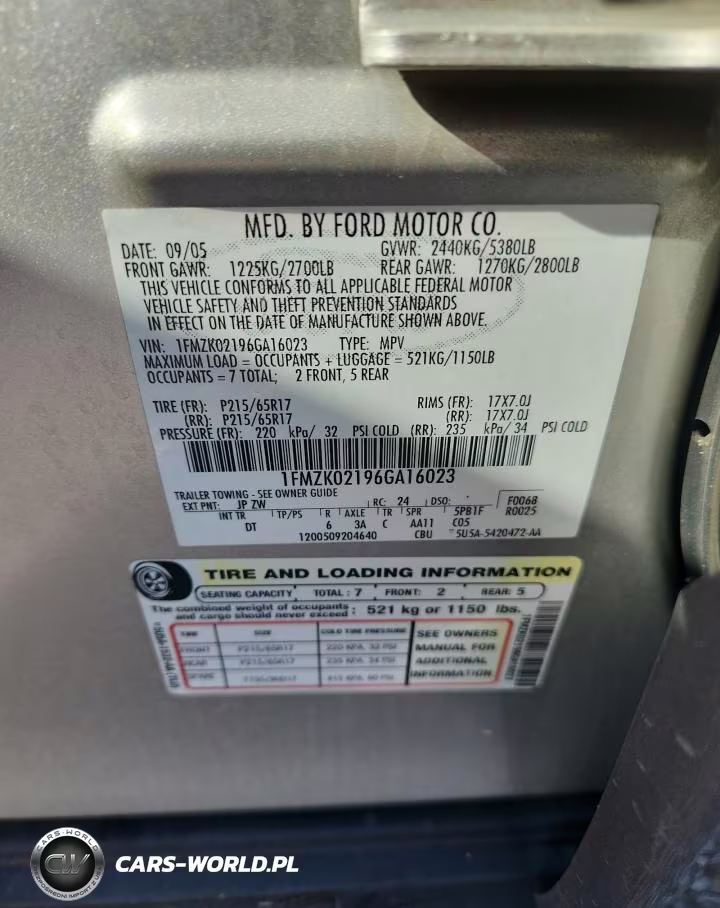 2006 Ford Freestyle Sel VIN:1FMZK02196GA16023 - 12
