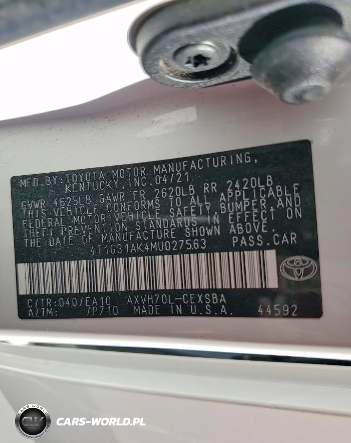2021 Toyota Camry Se VIN:4T1G31AK4MU027563 - 13