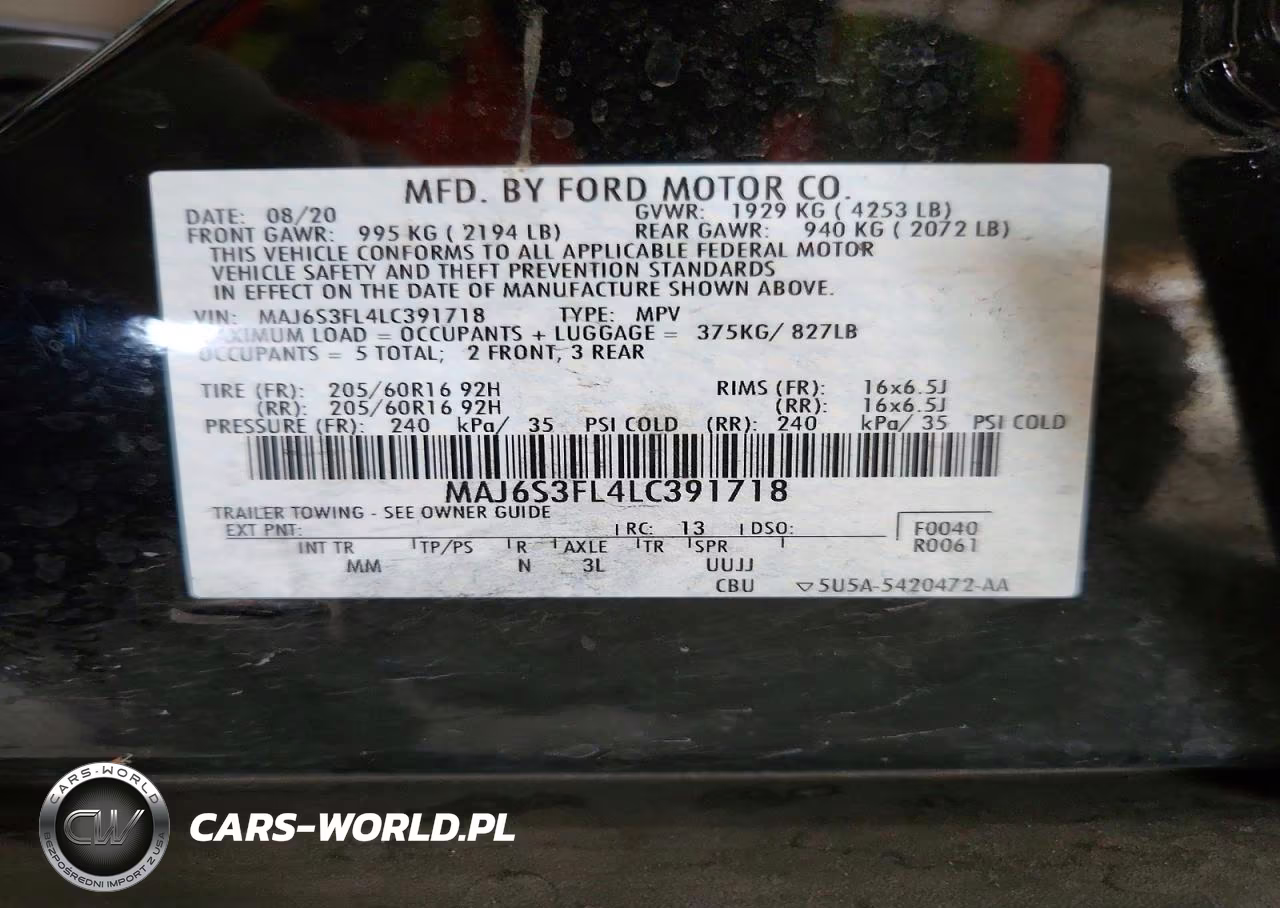 2020 Ford Ecosport S VIN:MAJ6S3FL4LC391718 - 12