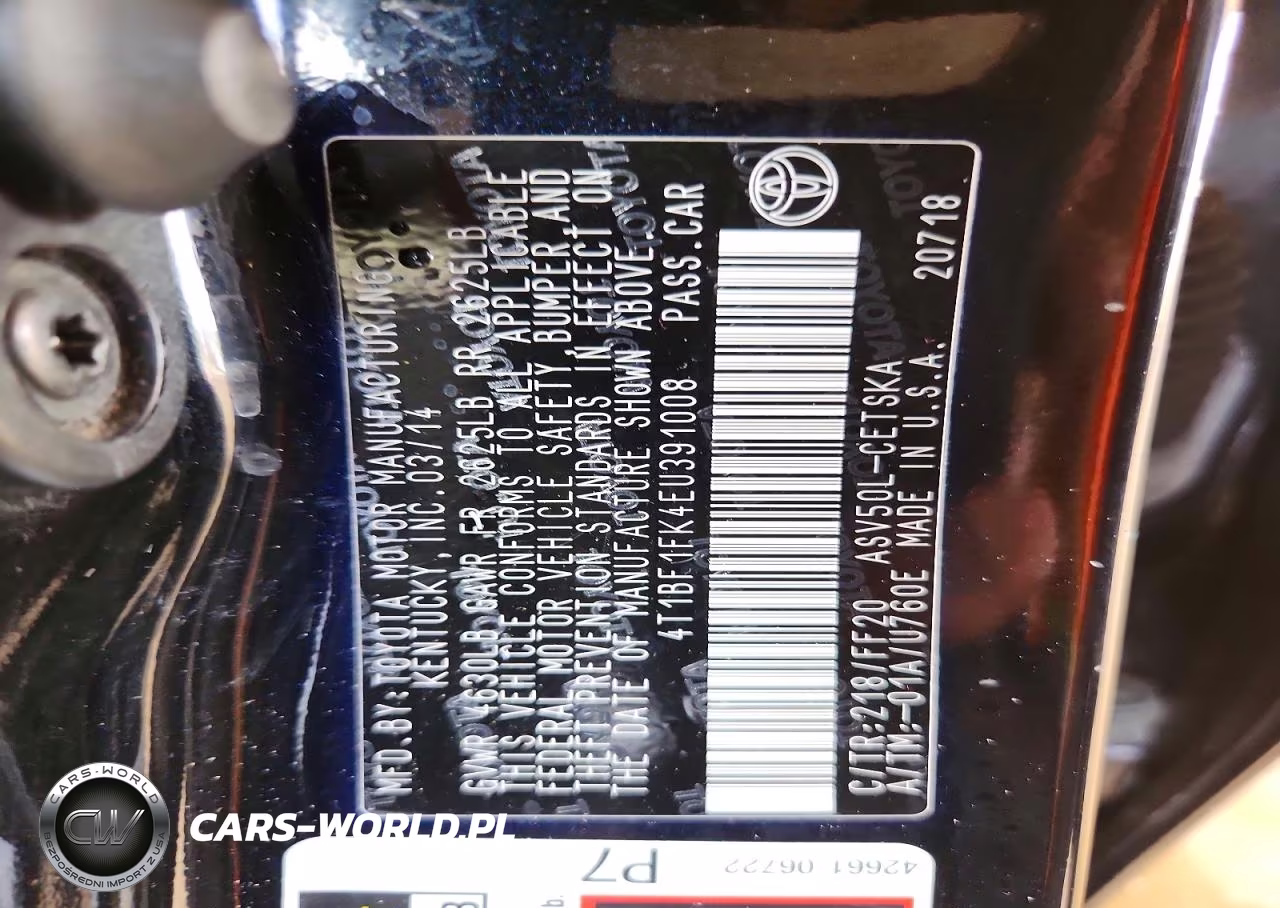 2014 Toyota Camry Se VIN:4T1BF1FK4EU391008 - 13