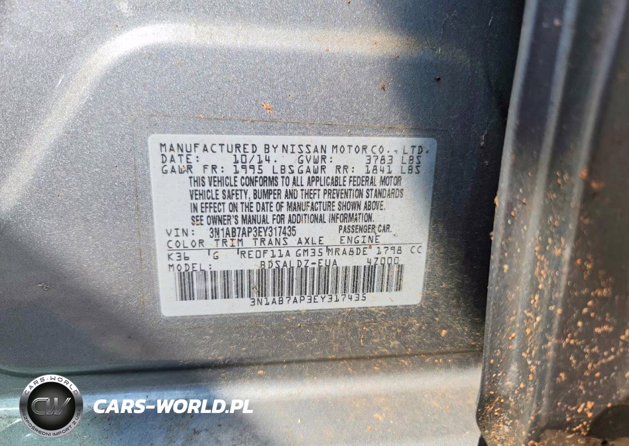2014 Nissan Sentra Sv VIN:3N1AB7AP3EY317435 - 12