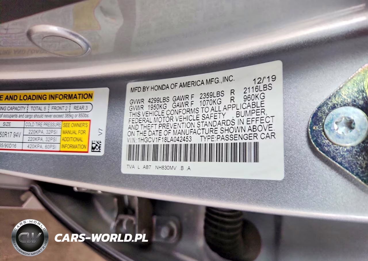 2020 Honda Accord Lx VIN:1HGCV1F18LA042453 - 13