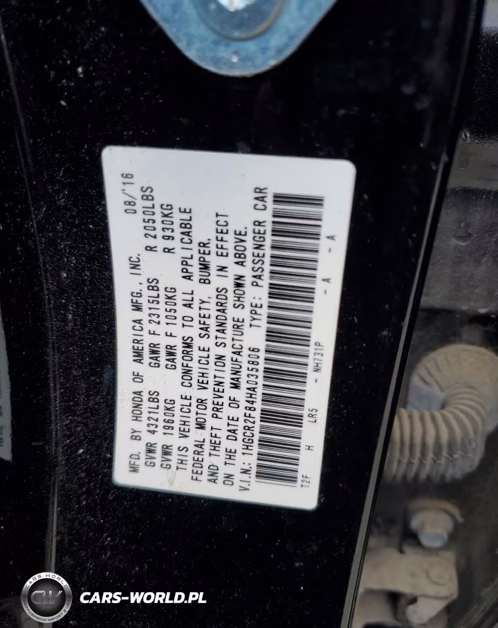 2017 Honda Accord Exl VIN:1HGCR2F84HA035806 - 12