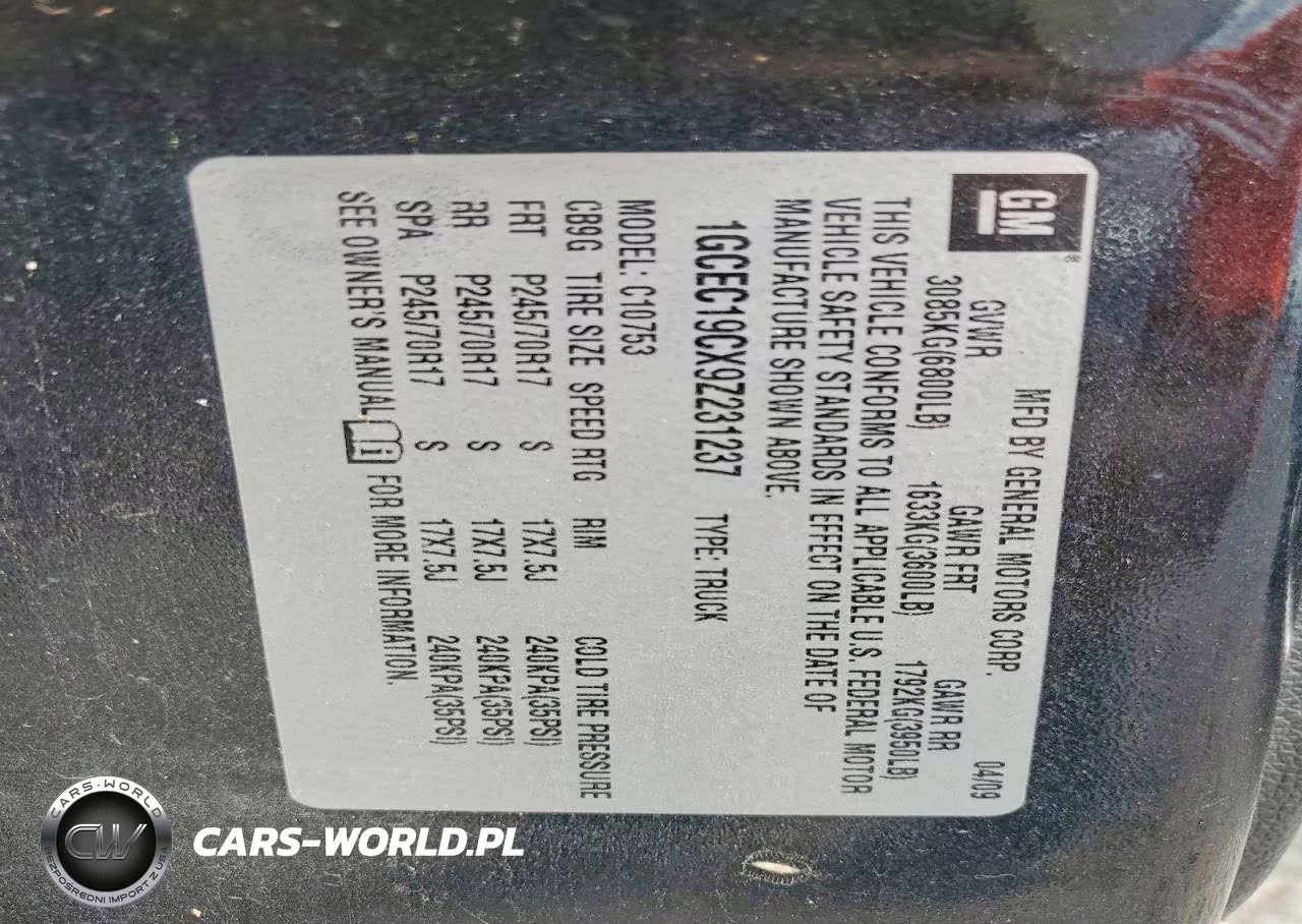 2009 Chevrolet Silverado C1500 VIN:1GCEC19CX9Z231237 - 12