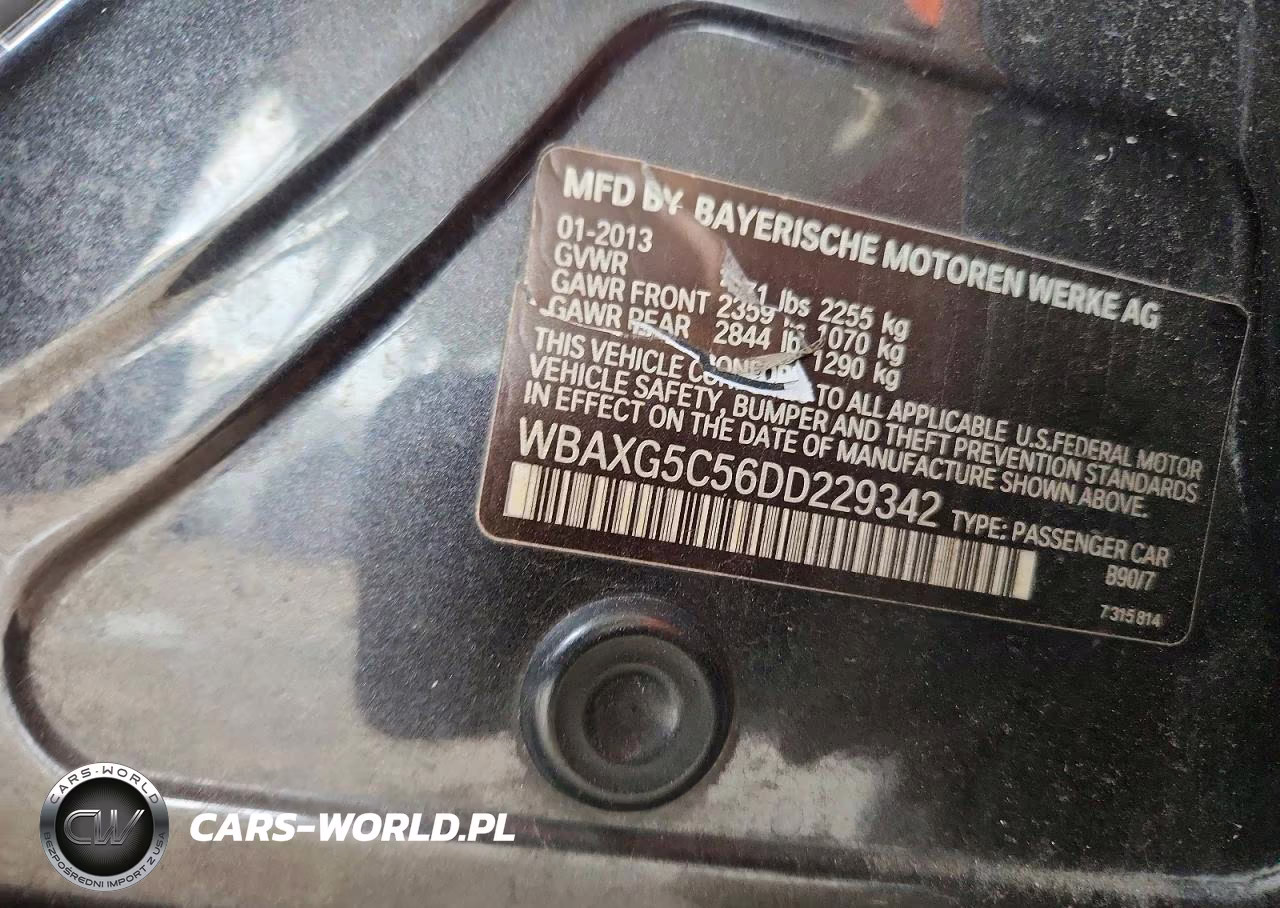 2013 BMW 528 I VIN:WBAXG5C56DD229342 - 13