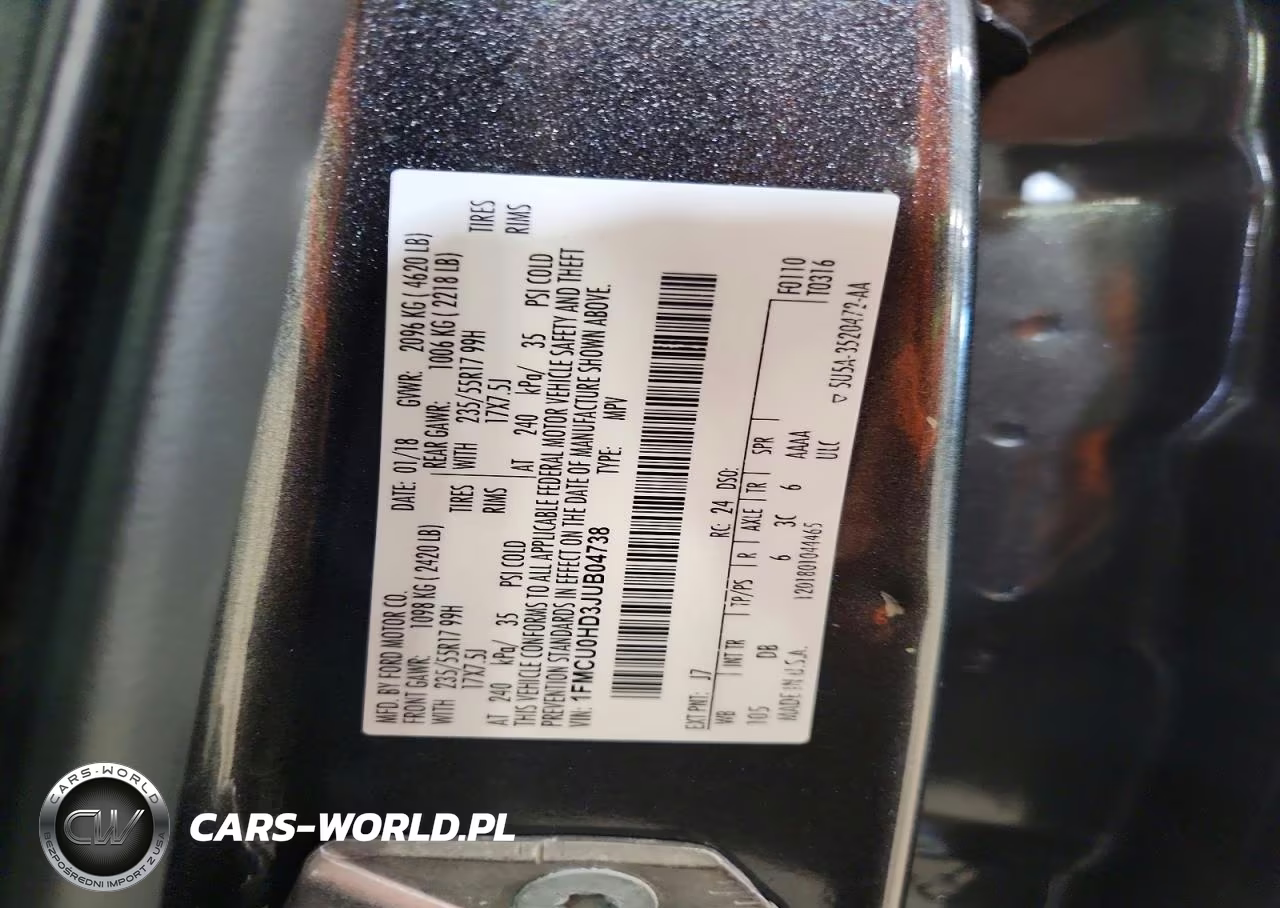 2018 Ford Escape Sel VIN:1FMCU0HD3JUB04738 - 13