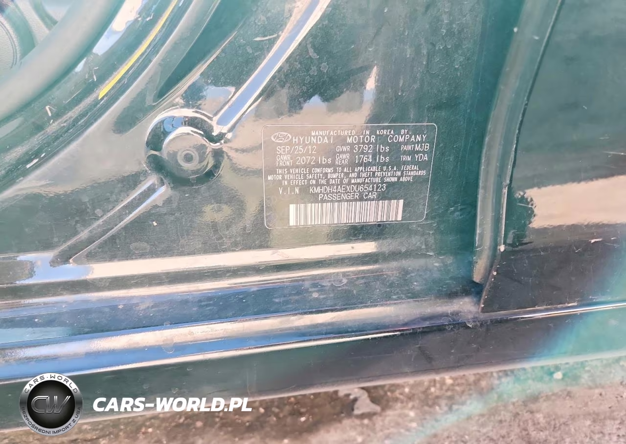 2013 Hyundai Elantra Gls VIN:KMHDH4AEXDU654123 - 12