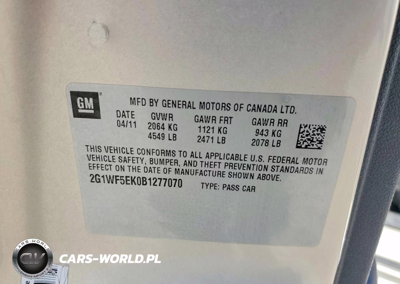 2011 Chevrolet Impala Ls VIN:2G1WF5EK0B1277070 - 12