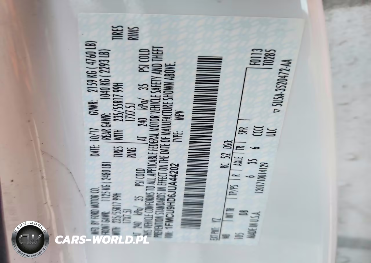 FORD ESCAPE SEL VIN:1FMCU9HD6JUA44202 - 13