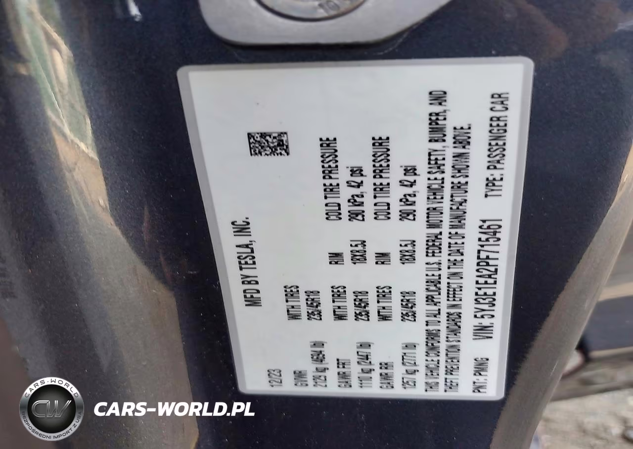 2023 Tesla Model 3 VIN:5YJ3E1EA2PF715461 - 12