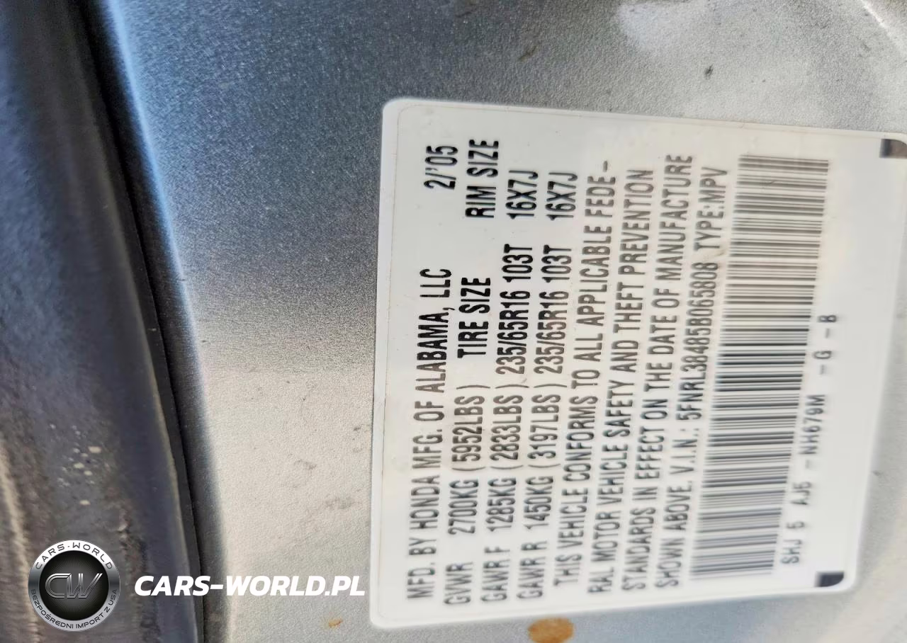 2005 Honda Odyssey Ex VIN:5FNRL38485B065808 - 13