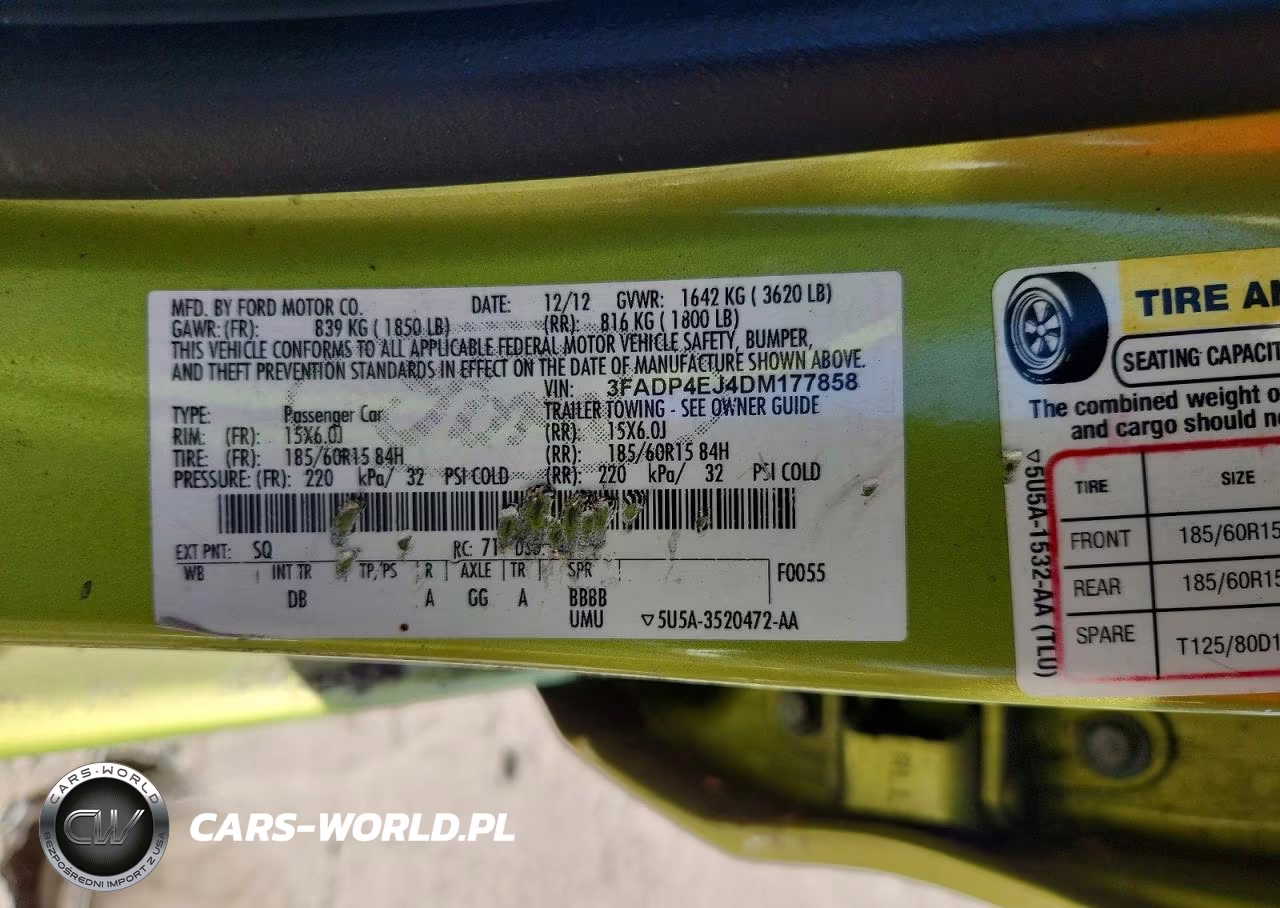 2013 Ford Fiesta Se VIN:3FADP4EJ4DM177858 - 13