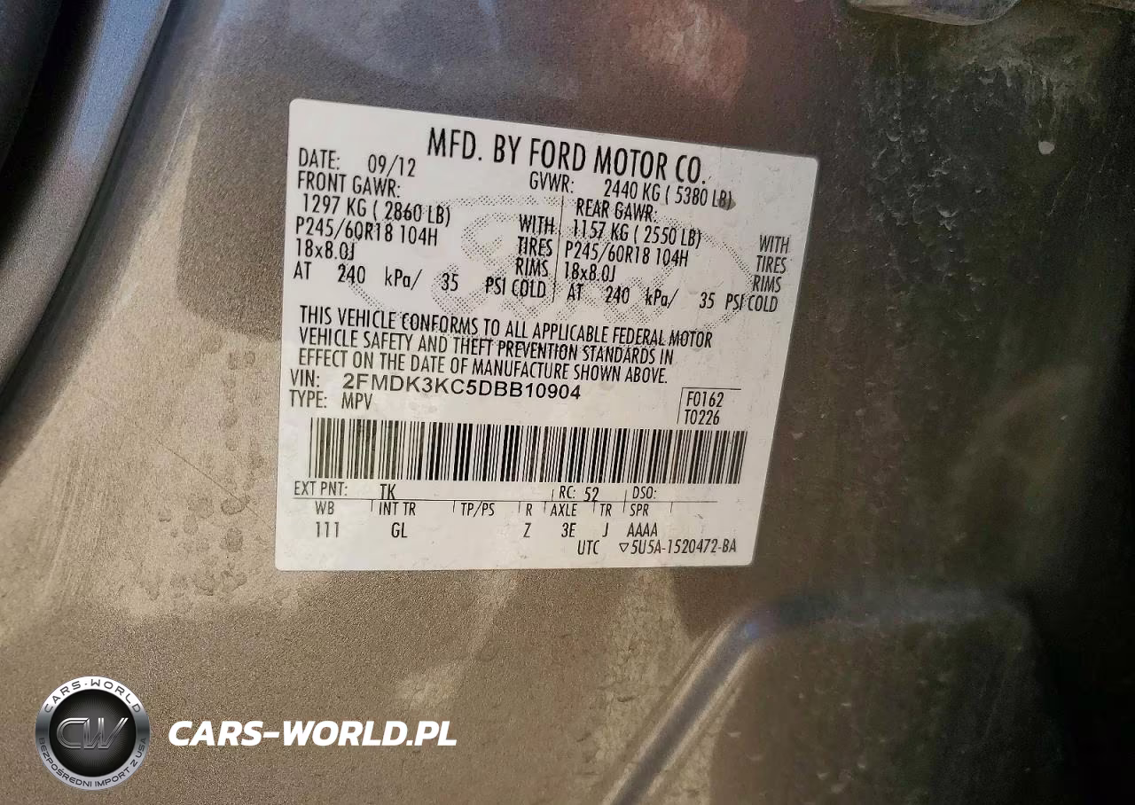 2013 Ford Edge Limited VIN:2FMDK3KC5DBB10904 - 13
