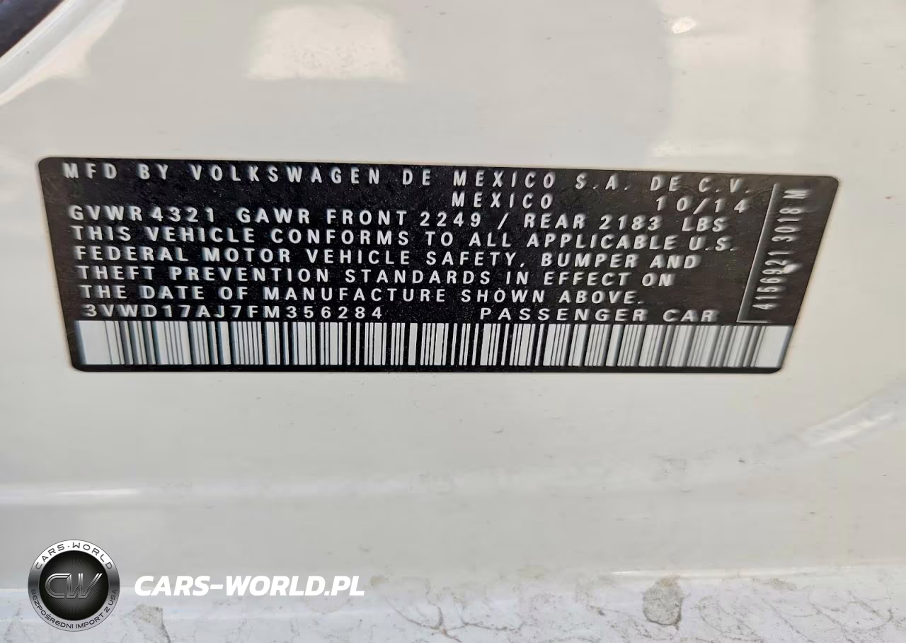 2015 Volkswagen Jetta Se VIN:3VWD17AJ7FM356284 - 13