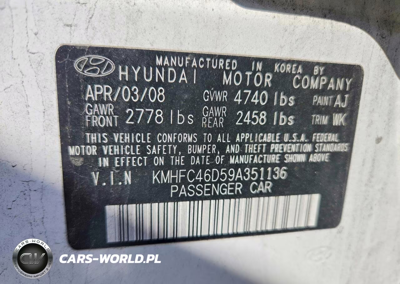 2009 Hyundai Azera Gls VIN:KMHFC46D59A351136 - 13