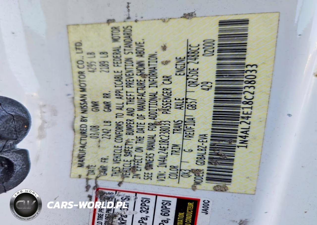 2008 Nissan Altima 2.5S VIN:1N4AL24E18C238033 - 13