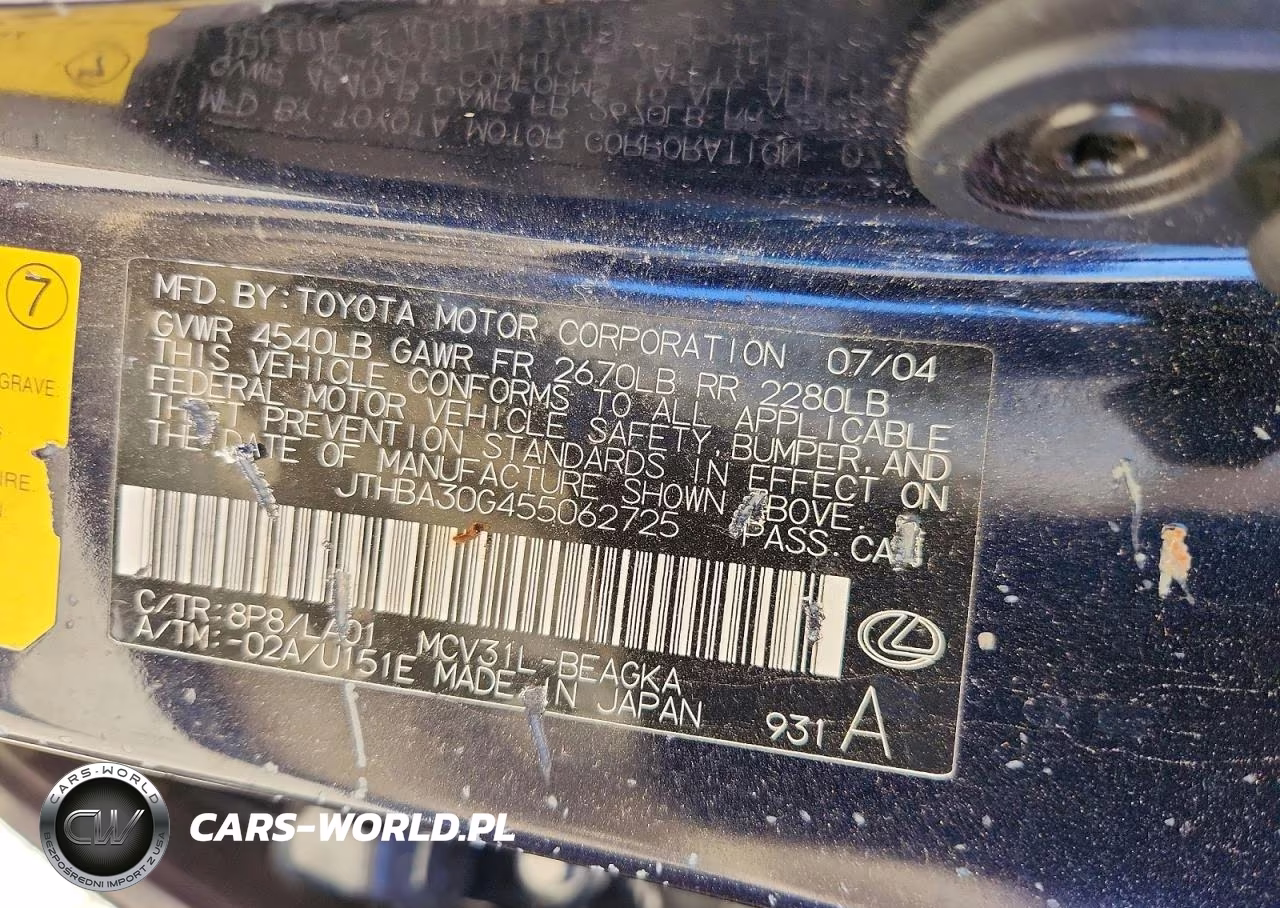 2006 Lexus Es 330 VIN:JTHBA30G455062725 - 12