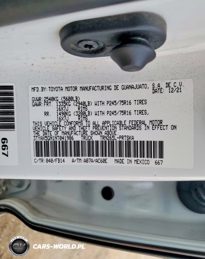2022 Toyota Tacoma Sr VIN:3TYAX5GN1NT041986 - 12