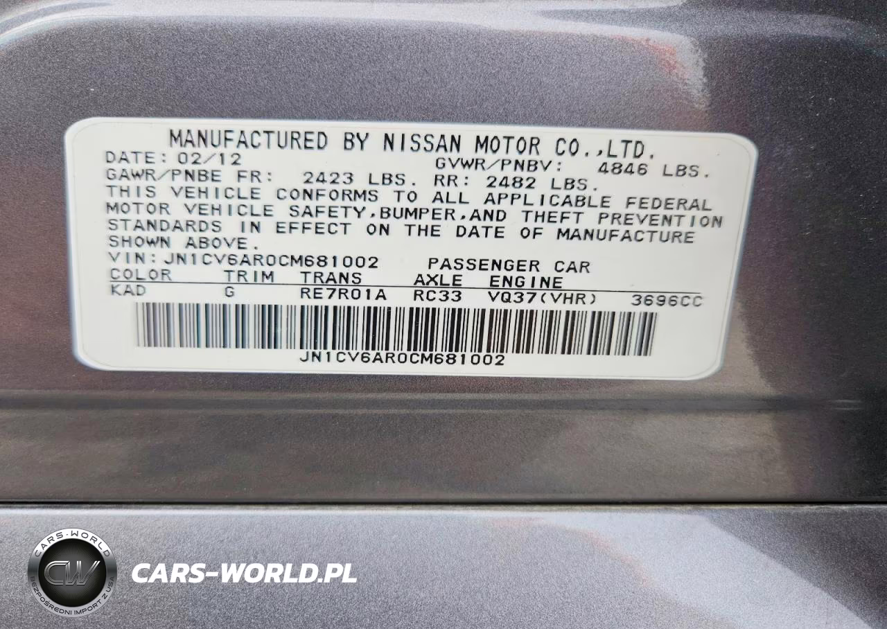 2012 Infiniti G37 Sedan X VIN:JN1CV6AR0CM681002 - 12