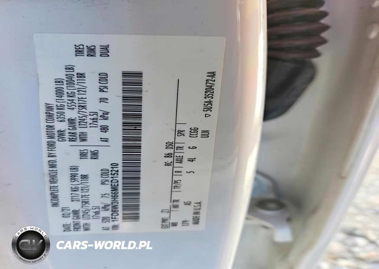 2021 Ford F350 Super Duty VIN:1FD8W3H66MED15210 - 12