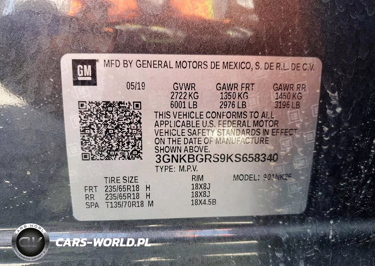 2019 Chevrolet Blazer 2Lt VIN:3GNKBGRS9KS658340 - 13