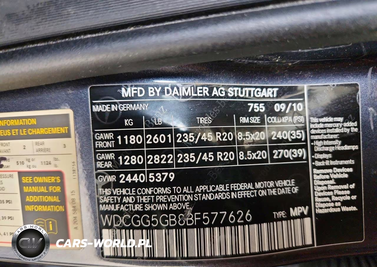 2011 Mercedes-Benz Glk 350 VIN:WDCGG5GB8BF577626 - 13