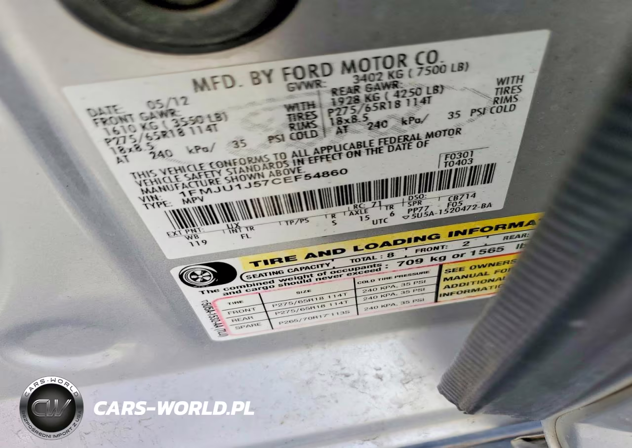 2012 Ford Expedition Xlt VIN:1FMJU1J57CEF54860 - 13