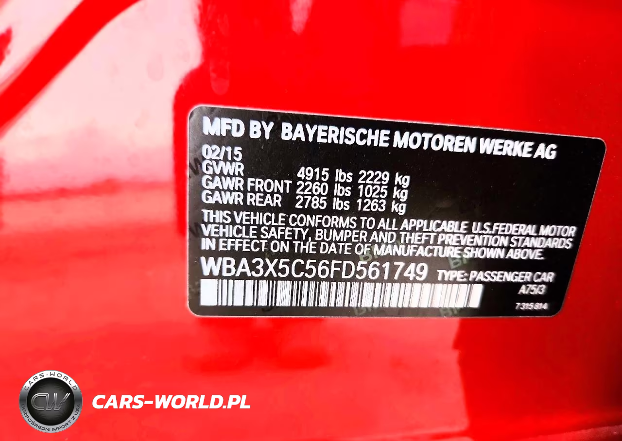 2015 BMW 328 Xigt VIN:WBA3X5C56FD561749 - 12
