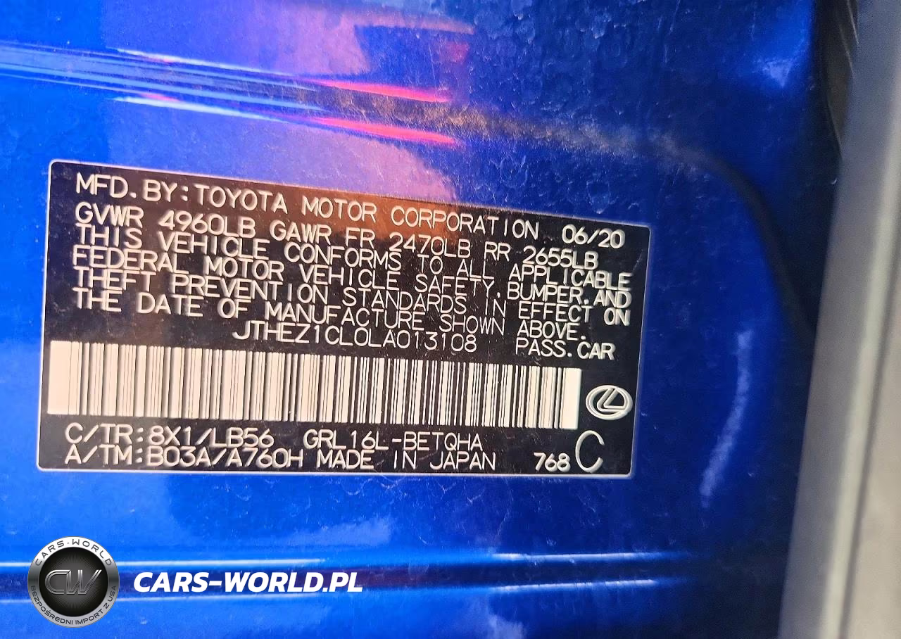2020 Lexus Gs 350 F Sport VIN:JTHEZ1CL0LA013108 - 13