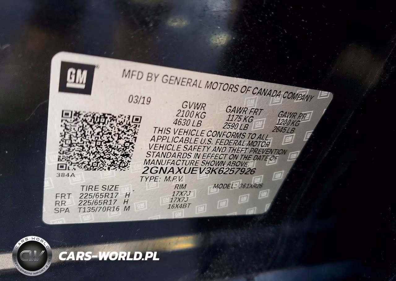 2019 Chevrolet Equinox Lt VIN:2GNAXUEV3K6257926 - 13