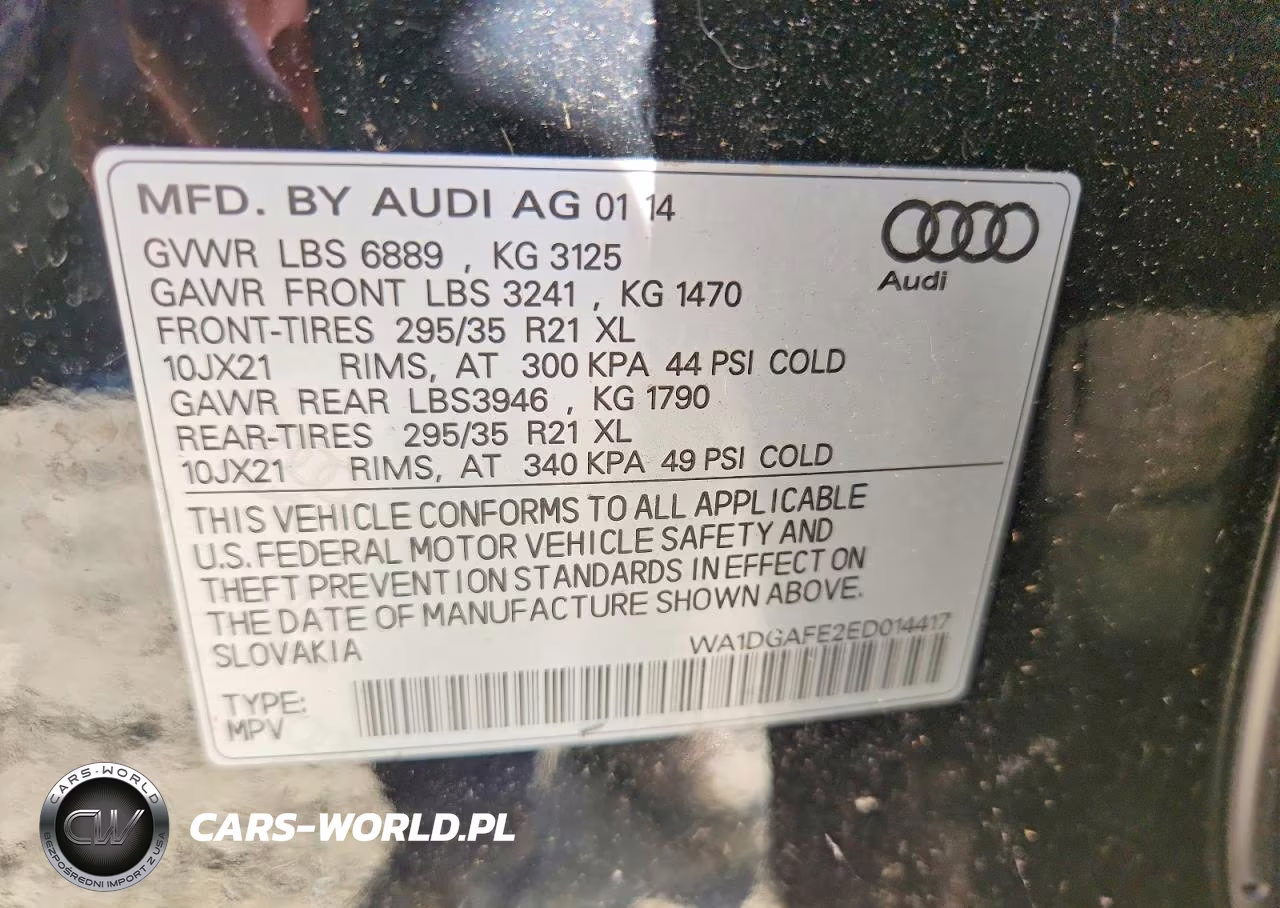 2014 Audi Q7 Prestige VIN:WA1DGAFE2ED014417 - 13
