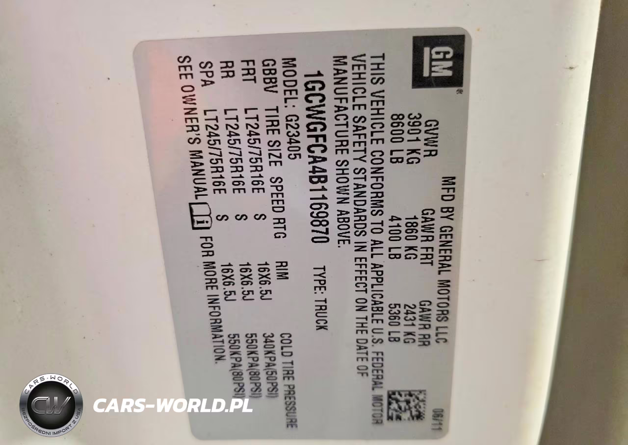 2011 Chevrolet Express G2500 VIN:1GCWGFCA4B1169870 - 13