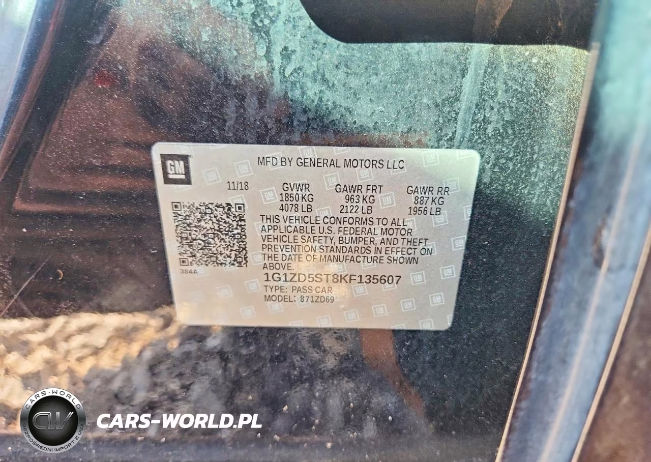 2019 Chevrolet Malibu Ls VIN:1G1ZD5ST8KF135607 - 13