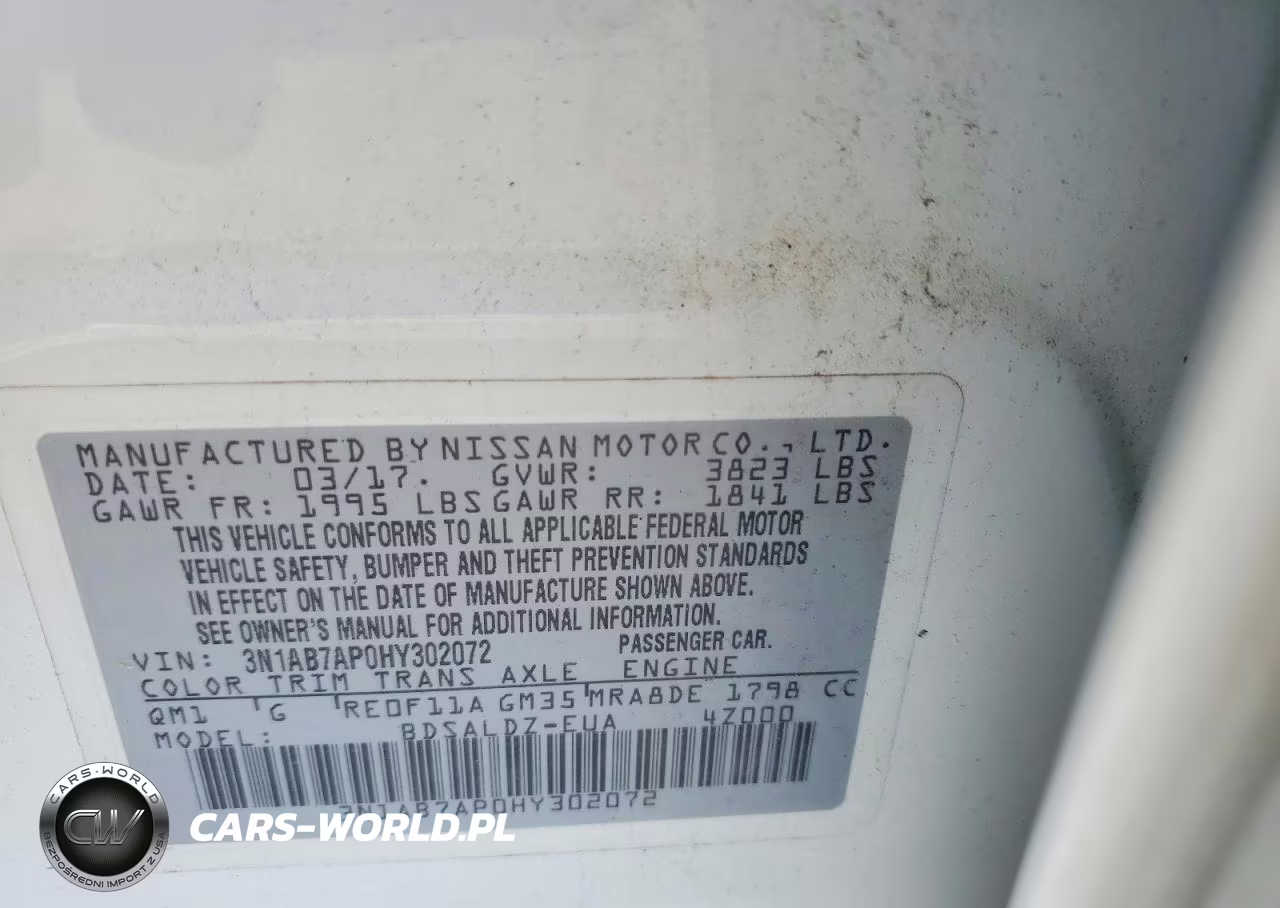 2017 Nissan Sentra Sv VIN:3N1AB7AP0HY302072 - 12
