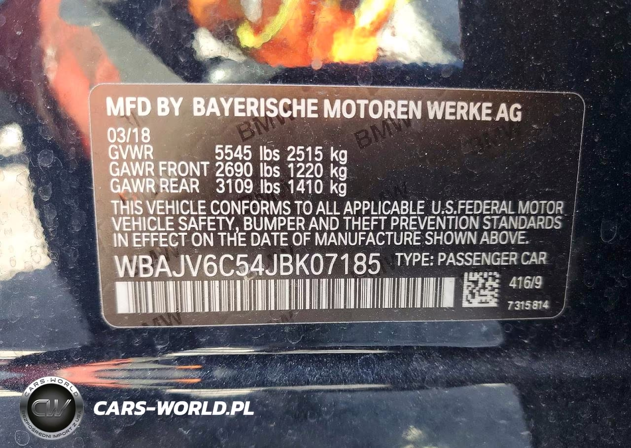 2018 BMW 640 Xigt VIN:WBAJV6C54JBK07185 - 12