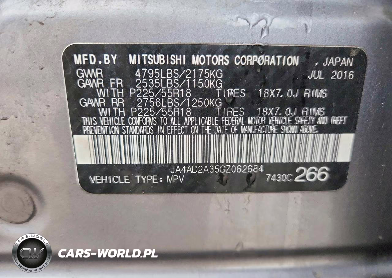 2016 Mitsubishi Outlander Es VIN:JA4AD2A35GZ062684 - 12