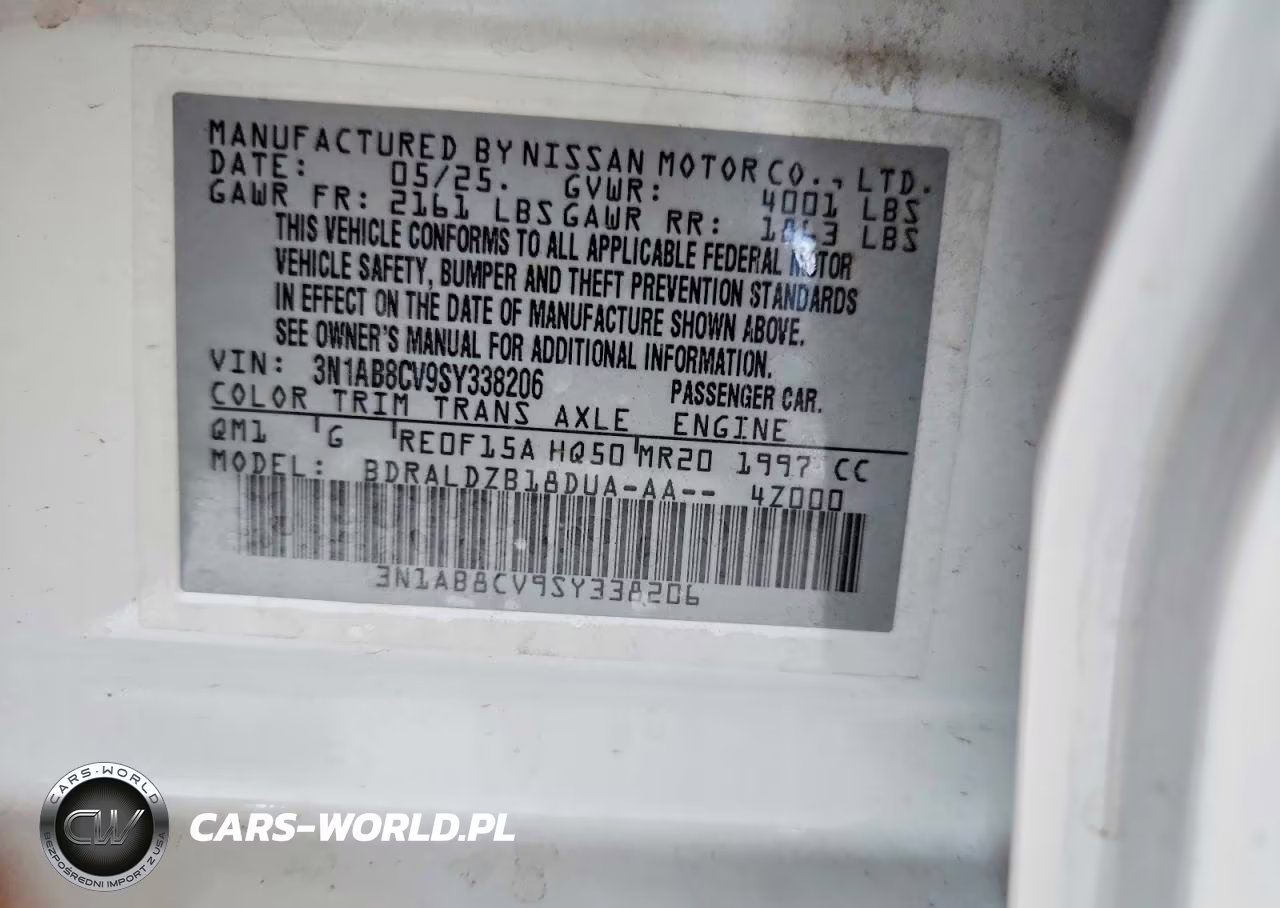 2025 Nissan Sentra Sv VIN:3N1AB8CV9SY338206 - 12