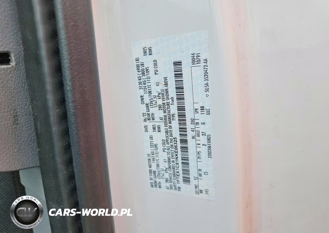 2022 Ford F150 Super Cab VIN:1FTEX1C81NKE06325 - 12