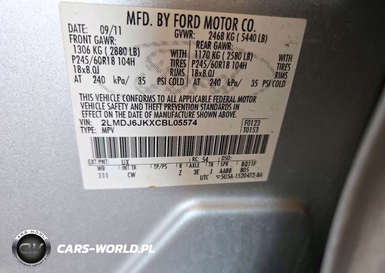 2012 Lincoln Mkx VIN:2LMDJ6JKXCBL05574 - 13
