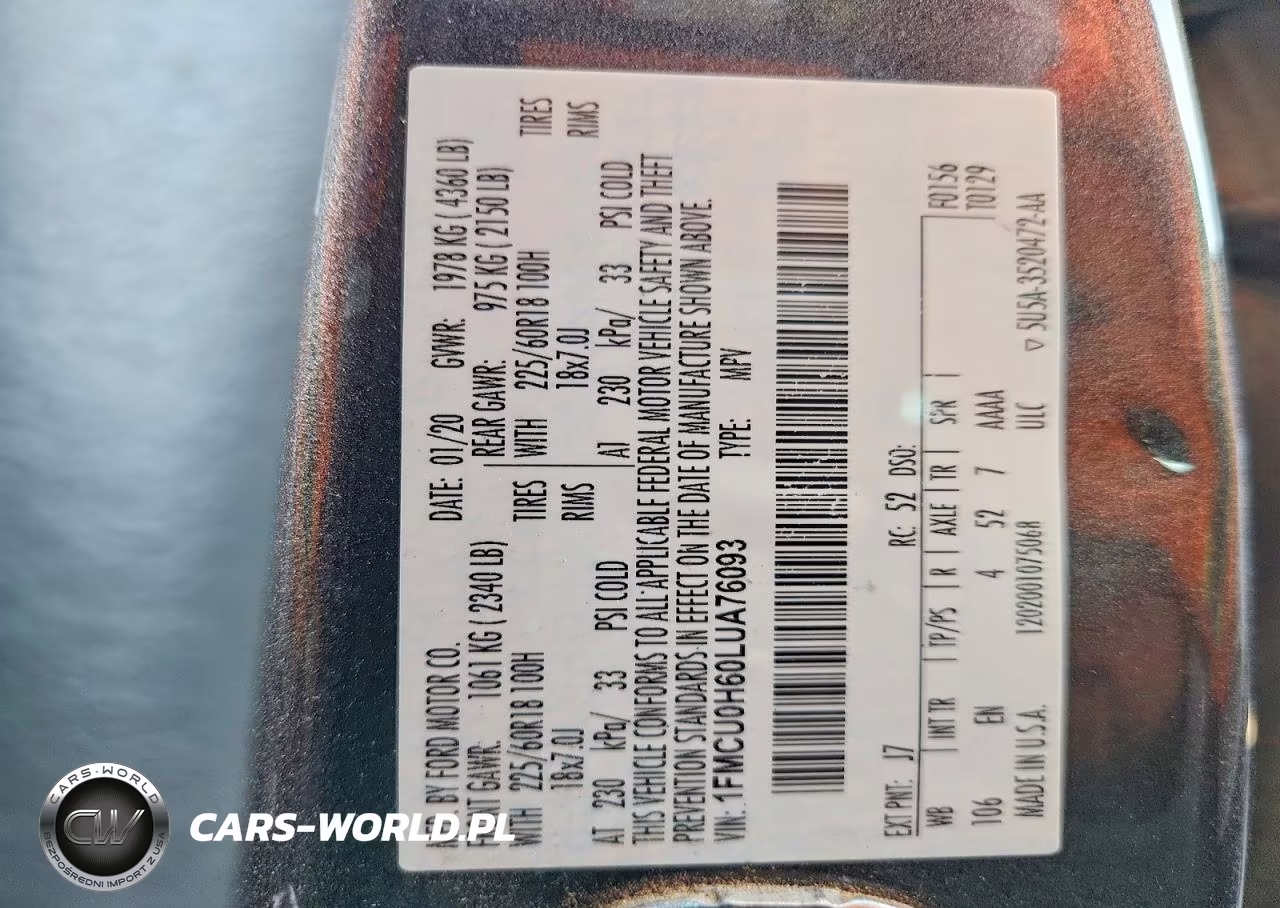 2020 Ford Escape Sel VIN:1FMCU0H60LUA76093 - 13