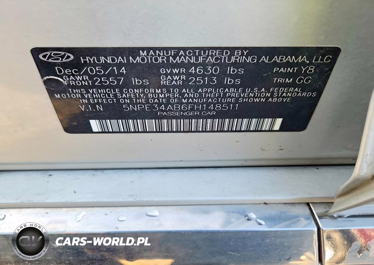 2015 Hyundai Sonata Limited 2.0T VIN:5NPE34AB6FH148511 - 12