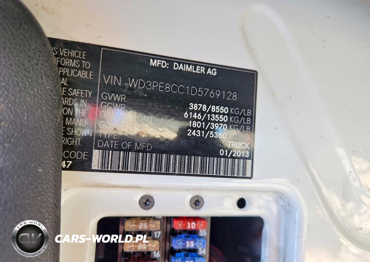 2013 Mercedes-Benz Sprinter 2500 VIN:WD3PE8CC1D5769128 - 13