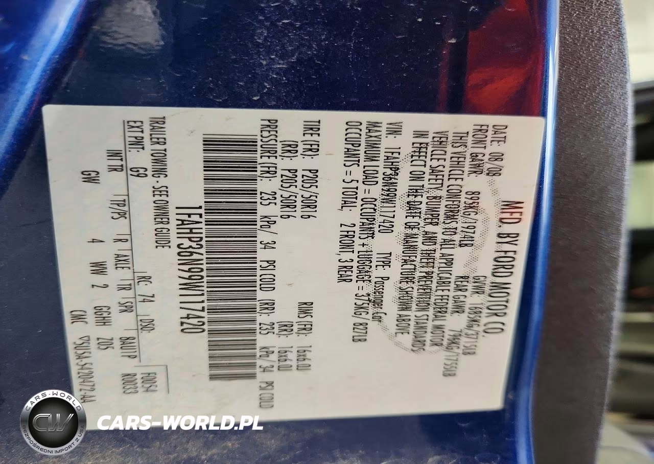 2009 Ford Focus Ses VIN:1FAHP36N99W117420 - 12