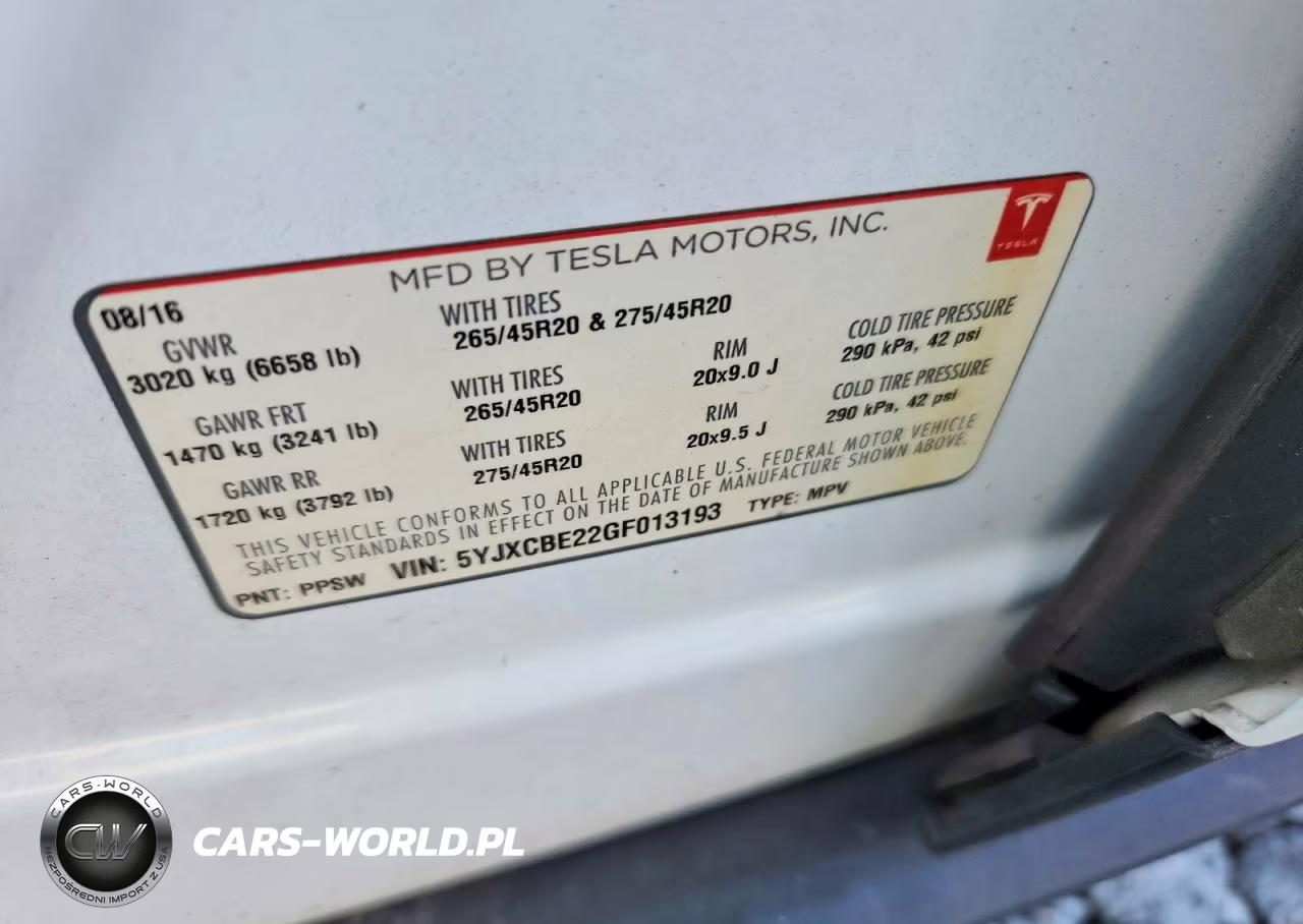 2016 Tesla Model X VIN:5YJXCBE22GF013193 - 14